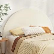 160cm Artiss Bed Head Headboard Queen Boucle - GREI White