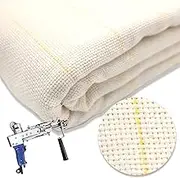 Primary Tufting Cloth with Marked Lines, Large Size Needlework Fabric, Monk's Cloth for Tufting Gun, Rug-Punch, Punch Needle, 45''x45''