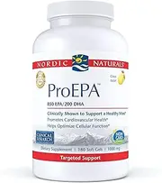 Nordic Naturals ProEPA - Fish Oil, 850 mg EPA, 200 mg DHA, Targeted Support for Cardiovascular Health, a Healthy Mood, and Optimal Cellular Function*, Lemon Flavor, 180 Soft Gels