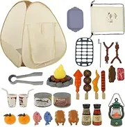 AwObEpl Kids Camping Set Safe Tent Toys Sturdy Toddler Camping Gear Kit Smooth Pop Up Play Tent Toys Kit for Children Playing Game (Style 2)