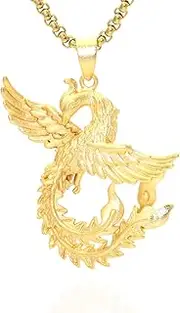 [Mgutillart] Fashion 18K Gold Plated Phoenix Pendant Necklace