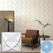 3D Wall Panels Textured Diamond Accent Panels 20-Pack 30x30cm White LJH