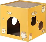Cat Claw Sharpener House, Upgraded Indoor Square Cats Claw Sharpener House - Safe and Harmless Claw Sharpening Cat Toy for Sleeping, Playing, and Relaxing
