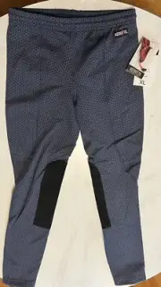 Kerrits Blue Kids XL Knee Patch Riding Breeches Slim Equestrian Pants Youth NEW