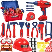 Kids Tool Set 48 Pcs Kids Tool Set Pretend Play Kids Toys With Tool Box And Electronic Toy Drill Toy Tools For Toddler Boys Girl Kid Child Ages 3+ A
