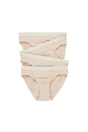 [Bonds] Bonds Girls Bikini Sport 4 Pack in Nude Size: 14/16, Moisture-Wicking 14/16 Nude