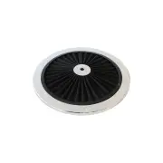 Aeroflow 9" Chrome Full Flow Top Plate Black Cotton Hi Flow & Filtrat