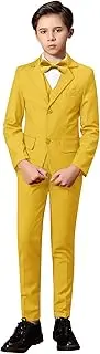 [Yanlu] Boy's Tuxedos Toddler Formal Suits Set Kids Blue Black Slim Fit Suit for Weddings
