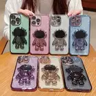 Glitter Space Astronaut Shockproof Case For iPhone 16 15 14 13 12 11 Pro Max