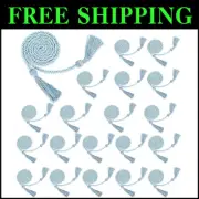 Durable Sky Blue Graduation Cords - 20pcs 67” Braided Ropes for Bachelor Gowns