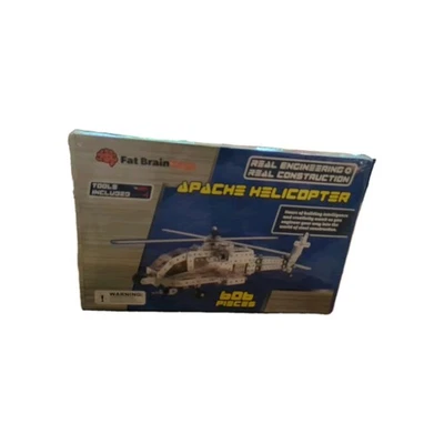 Fat Brain Toys Building Set Apache Helicopter Real Engineering Construction NIB