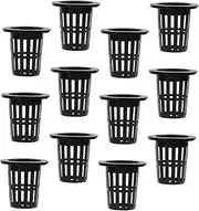 COOPHYA 50pcs Hydroponic Baskets Black Soilless Planting Baskets Hydroponic Plant Growth Plant Net Cups