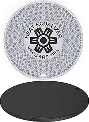 Heat Equalizer The Heat Diffuser for Gas Stove & Electric Stove - Aluminum & Copper Alloy, Hot Plate & Stove Burner Cover, Ring Plate Cover - (Black) 8.00 inch