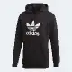 adidas 帽T Trefoil Hoodie 黑白 三葉草 大Logo 男款 長袖上衣 DT7964