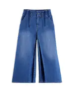 Scotch & Soda Girls' The Wave Customized Wide Jeans in Navy - Little Kid, Big Kid