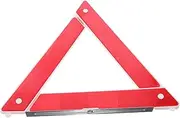 Generic 2pcs Foldable Reflective Safety Triangle Kit High Visibility Warning Sign with Tripod Base for Emergency Roadside Vehicle Use Durable Construction Portable Design