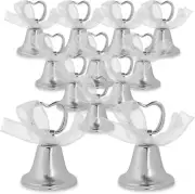 Silver Bell Place Card Holders for Table Numbers, Restaurant Menu, Weddings,