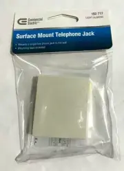 (100 Pack) NEW RJ11 6P4C Phone Line Jack Modular Surface Mount Box Light Almond