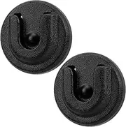 Geekria for Creators Universal Ham CB Radio Microphone Hanger, Round Knob Mic Holder Mount Compatible with Motorola CDM1250, CDM750, GM300, M1225, GM3688 (2 Pack / Black)