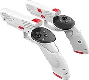 YRXVW Weighted PistoI Grip VR Stock Controller Accessories for Oculus Quest 3, Controller Grips, Enhanced FPS Games Experience Holding Feels, Anti Slip Handle Shell Cover Protector (White)