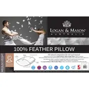 Logan & Mason 100% Feather Medium Profile Pillow