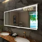 Illuminated LED Bathroom Mirror with Lights Large Dimmable Wall Vanity Mirrors