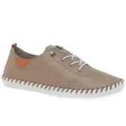 Lunar St Ives Womens Casual Shoes Taupe 6 Uk/39 Eu