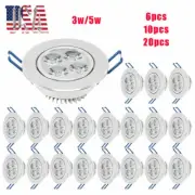 10/20Pcs Dimmable LED Downlight 3W/5W Recessed Home Decoration Ceiling Light