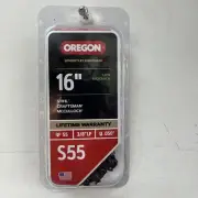 Oregon S55 Chainsaw Chain for 16 in. Bar, Fits McCulloch, Stihl, Craftsman