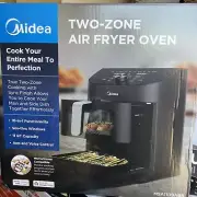 Midea 11-Quart Two Zone Air Fryer Oven 10 Functions WiFi Alexa Google MSA11D9ABB