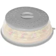 2 In 1 Silicone Microwave Cover and Mat Set Collapsible Plate Cover Oven Mat NEW