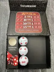 (3) Taylormade TP5x Pix Dice Golf Balls WITH Collectible Box