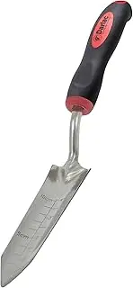 Darlac Rockery Trowel Stainless Steel with Ergonomic Rubberised Grip Handle DP542-10cm Depth Gauge - Ideal for Container Gardening, Rockeries & Pots
