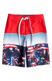 Quiksilver Kids' Everyday Panel Swim Trunks in High Risk Red at Nordstrom, Size 3T