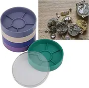 Chazcool Watch Parts Tray, Watch Parts Storage Box with 5 Layer Watch Repair Tool/Watch Parts Storage Box, Watch Tools (Round)(Round)