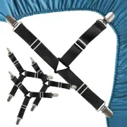 Bed Sheet Straps, 4Pcs Adjustable Bed Sheet Clips, Easy to Install Bed Sheet ...