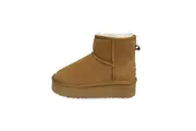 UGG Woolcomfort Women Sheepskin Mini Ankle Thick Bottom Platform Boots Chestnut