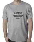 Funny Coffee T shirt Cafe mocha vodka valium to go Men's Grey Tee Sale 2xl