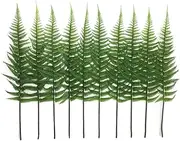 CATTREE Artificial Shrubs Leaves, Plastic Plants Fern Grass Leaf Bushes Indoor Outdoor Home Garden Verandah Office Table Centerpieces Arrangements DIY Wreath Decoration Planter Filler - 10 Pack