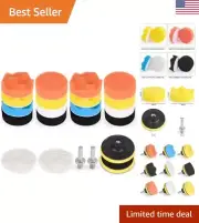 22 Pcs 3-Inch Car Buffer Pad Kit - Foam Pads for Car Polishing, Waxing, Sanding