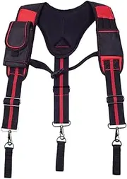 [rockible] Tool Belt Suspender Heavy Duty, Tool Hanging Work Belt Brace for Men, Roofing