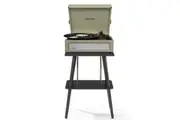 Crosley Voyager Bluetooth Portable Turntable + Entertainment Stand Bundle - Sage