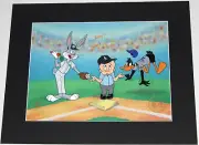You Make the Call Bugs Bunny Daffy Duck Animation Cel New York Yankees Mets MLB