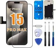 ZTR for iPhone 15 Pro Max Screen Replacement, 6.7'' COF LCD Display and Touch Digitizer Full Assembly with Repair Tool Kits, 120Hz Promotion, Screen Protector (for Model A2849, A3105, A3106, A3108)