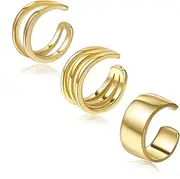 [CHIC & ARTSY] Cuff Earrings 925 Sterling Silver Non-Piercing Fake Helix Cartilage Ear Cuff Earrings Various Styles Fine Jewelry for Women Man