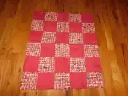 Gingerbread Man Christmas Baby Quilt Patchwork Handmade New Condition