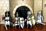 Playmobil Knights Templars Crusades Custom Made- Teutonic Heavy Infantry Knights