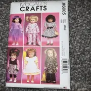 McCall's Crafts Pattern M6005 18" Doll Clothes New/Uncut