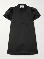 [AZ FACTORY] AZ FACTORY - + Lutz Huelle Zinnia Satin Mini Dress - Black - FR 42 FR 42 Black