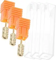 WOFASHPURET Nail Drill Bits for Acrylic Nails 3pcs Metal Manicure Drill Bits Set for Home and Salon